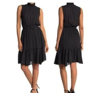 Nanette Nanette Lepore Smocked
High Neck Polka‎ Dot dress